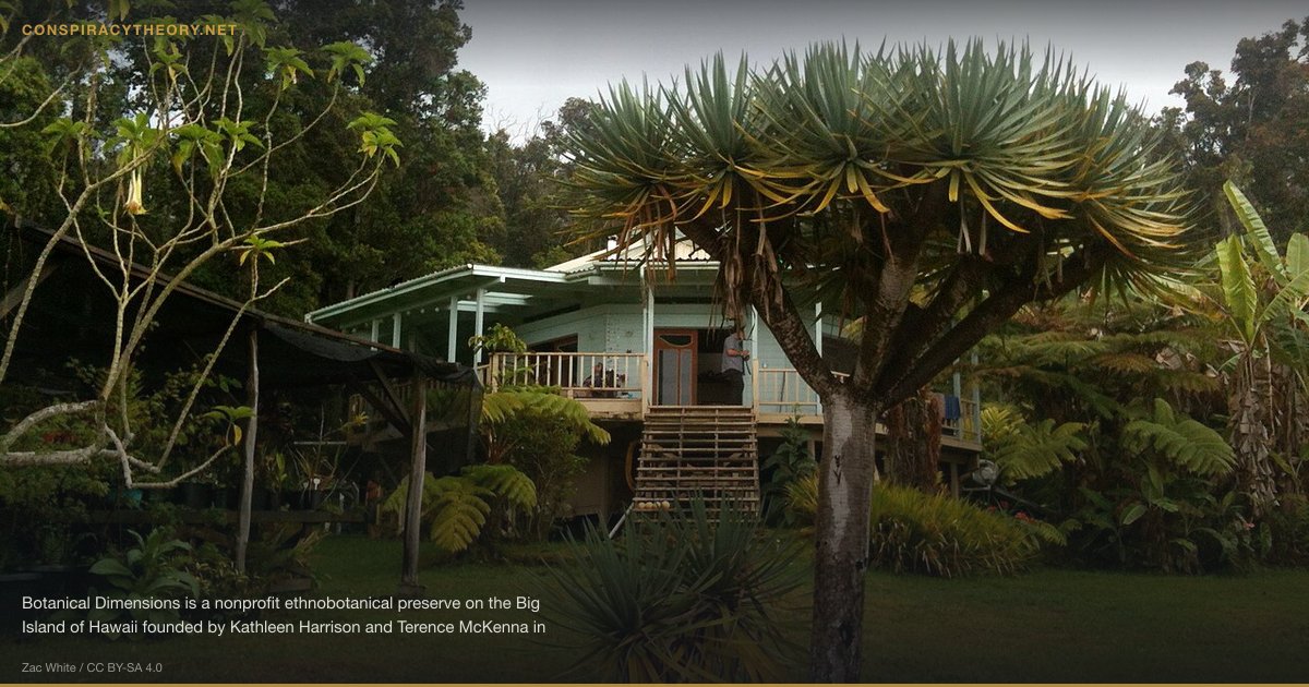 2012 Mayan Calendar Apocalypse (1987) — Botanical Dimensions is a nonprofit ethnobotanical preserve on the Big Island of Hawaii founded by Kathleen Harrison and Terence McKenna in 1985.