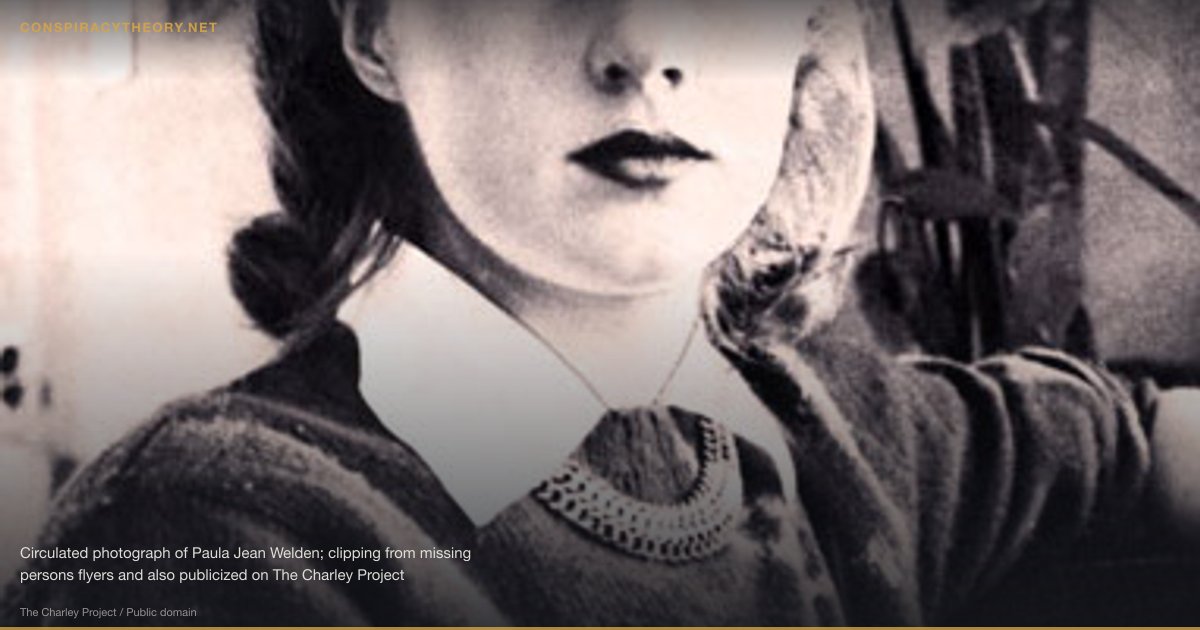 Bennington Triangle — Vermont's Vanishing Zone (1945) — Circulated photograph of Paula Jean Welden; clipping from missing persons flyers and also publicized on The Charley Project