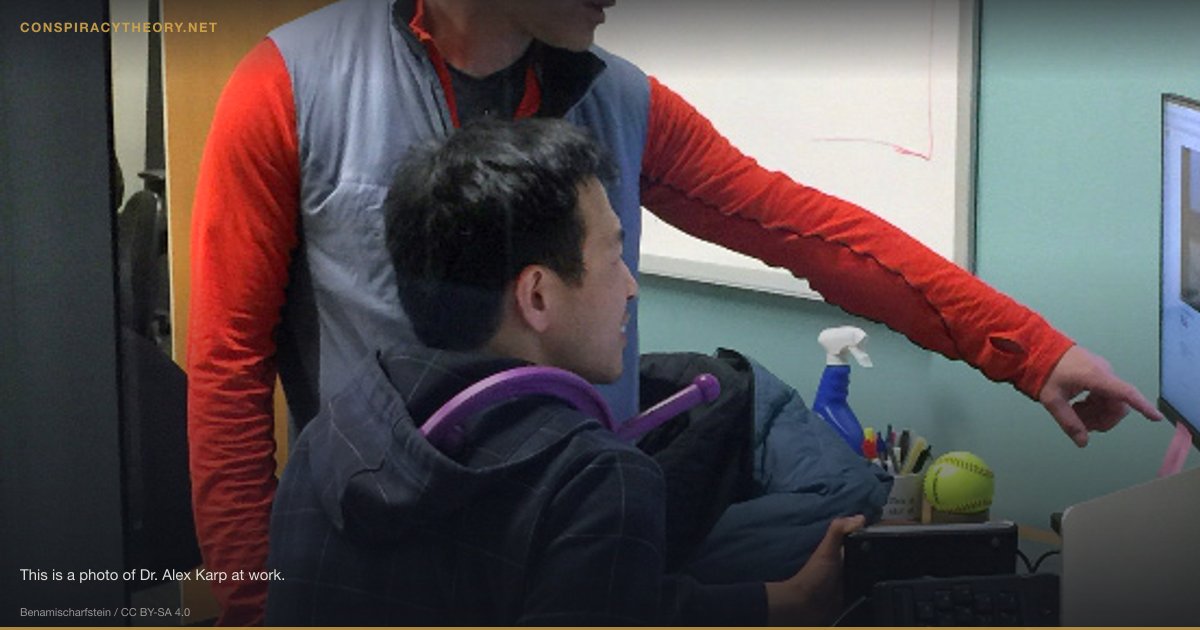 CIA / Private Sector Revolving Door (1990) — This is a photo of Dr. Alex Karp at work.