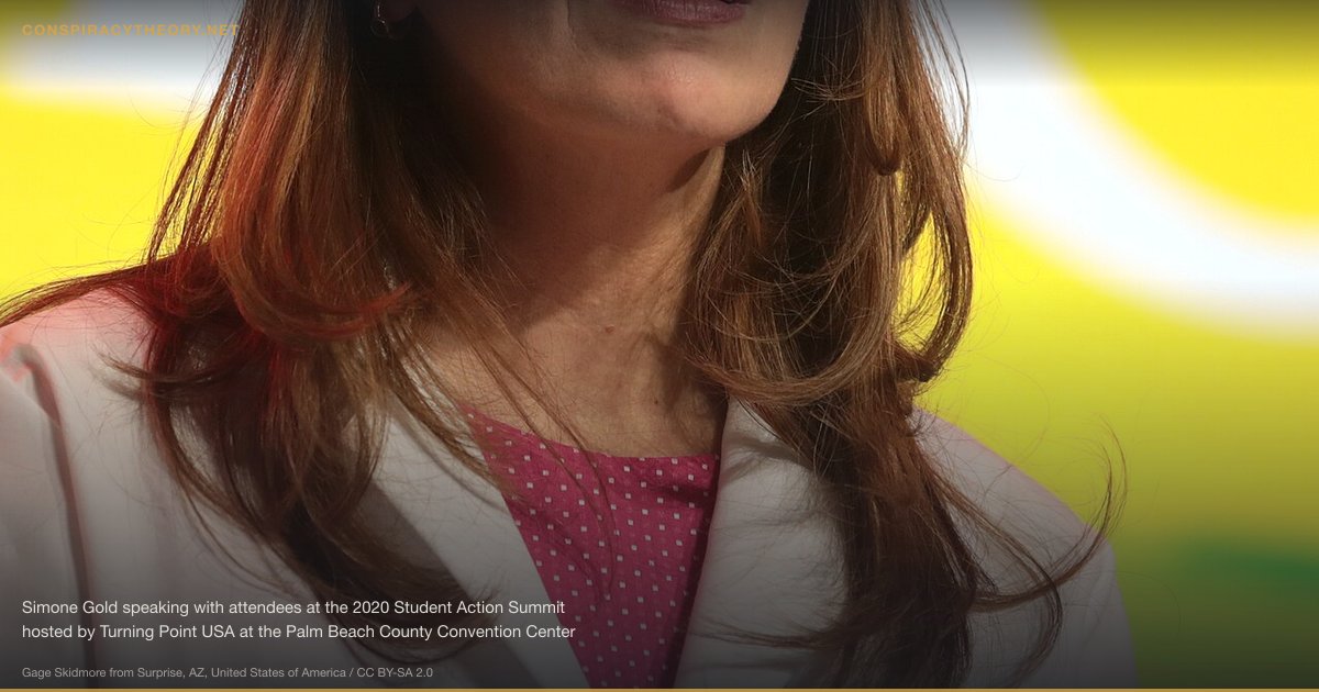 COVID Masks Cause Oxygen Deprivation / CO2 Poisoning (2020) — Simone Gold speaking with attendees at the 2020 Student Action Summit hosted by Turning Point USA at the Palm Beach County Convention Center in West Palm Beach, Florida. Please attribute to Gage Skidmore if used elsewhere.