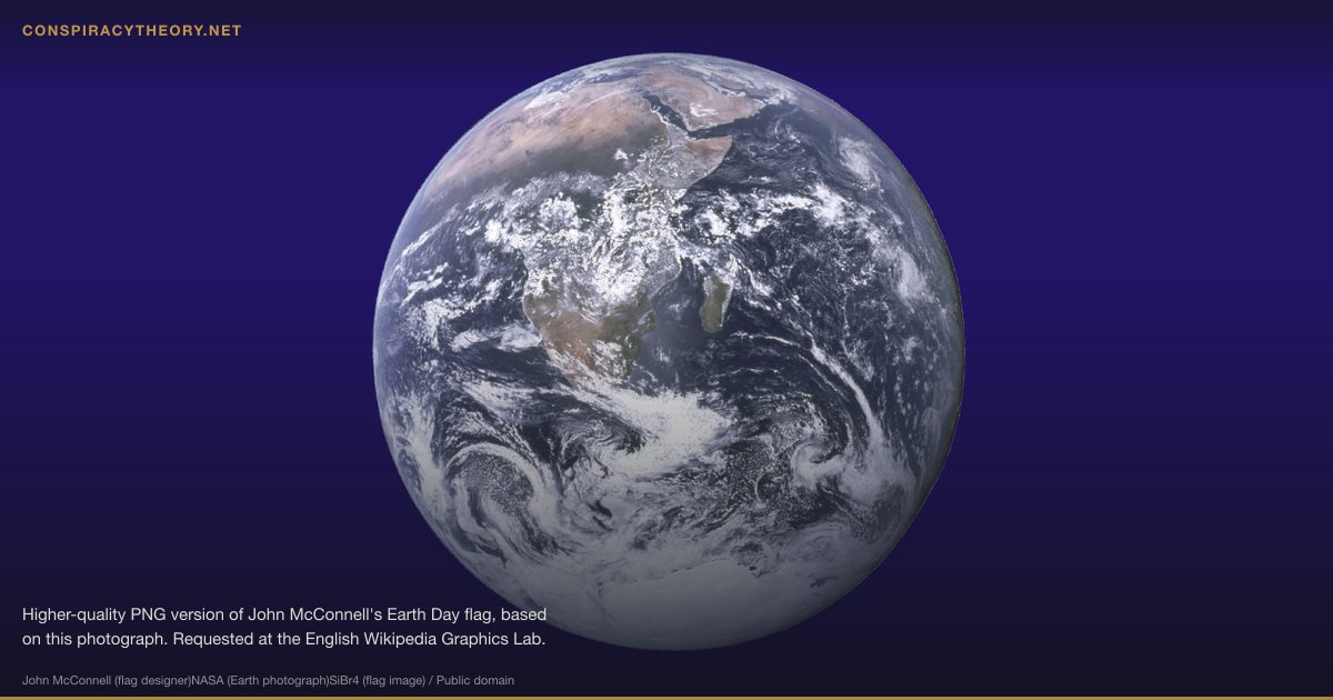 DOGE: Elon Musk's Department of Government Efficiency (2025) — Higher-quality PNG version of John McConnell's Earth Day flag, based on this photograph. Requested at the English Wikipedia Graphics Lab.