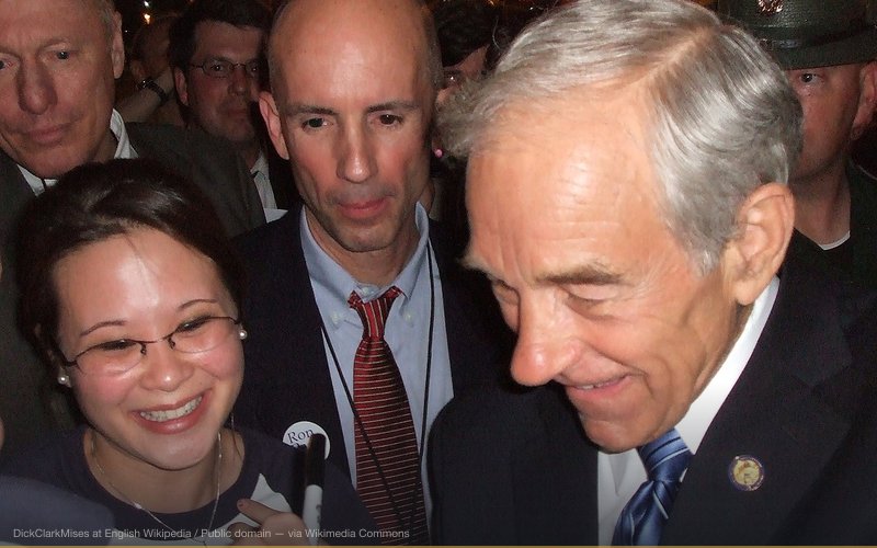 This image of Ron Paul (and Campaign Manager Lew Moore frame left and Campaign Chairman Kent Synder center) at a campaign event was taken by me at Murphy's Taproom in Manchester, NH on 5 June 2007 and is released by me into the public domain. DickClarkMises 20:02, 18 June 2007 (UTC) — related to End the Fed Movement
