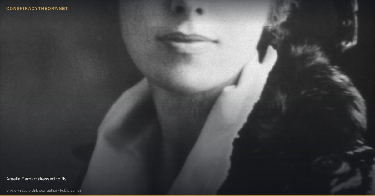 Famous Unsolved Disappearances (1930) — Amelia Earhart dressed to fly.