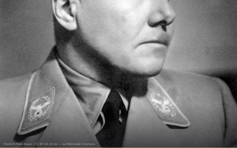 For documentary purposes the German Federal Archive often retained the original image captions, which may be erroneous, biased, obsolete or politically extreme. Stabsleiter des Stellvertreters des Führers Martin Bormann, Reichsleiter — related to The Fourth Reich — Surviving Nazi Government