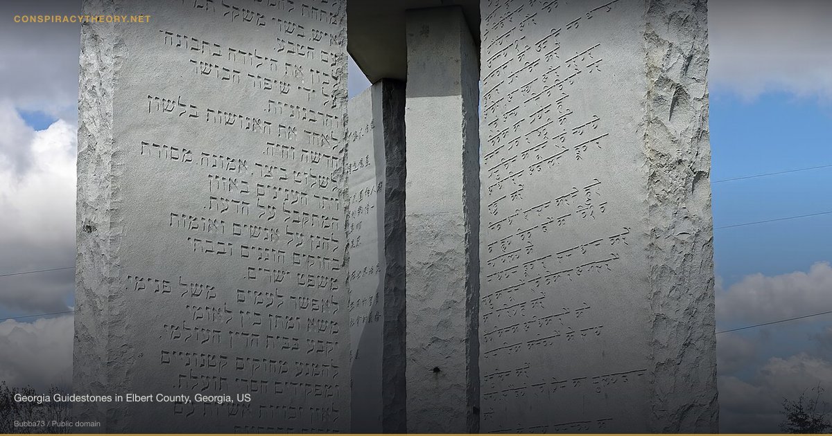 Georgia Guidestones — The Depopulation Monument (1980) — Georgia Guidestones in Elbert County, Georgia, US