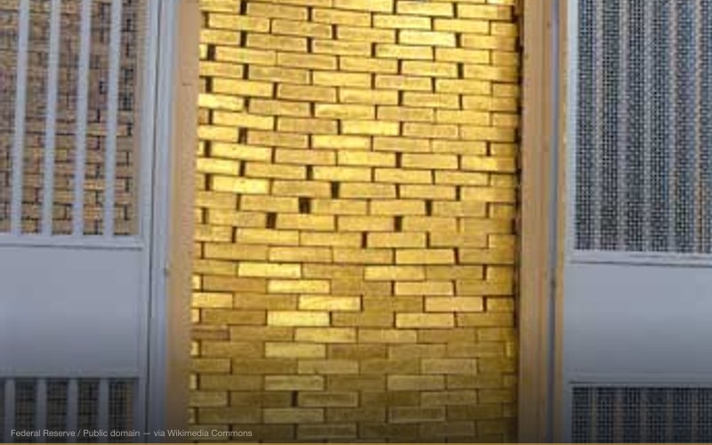 A picture from the gold vault of the Federal Reserve Bank of New York — related to Germany's Gold Repatriation Delay Conspiracy