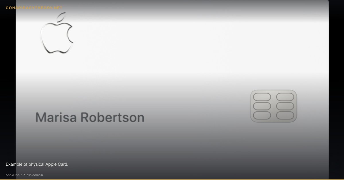 Goldman Sachs Conspiracy (1910) — Example of physical Apple Card.