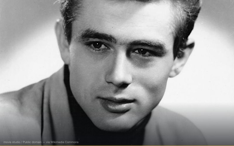 Publicity photo of James Dean — related to James Dean Survived His Car Crash