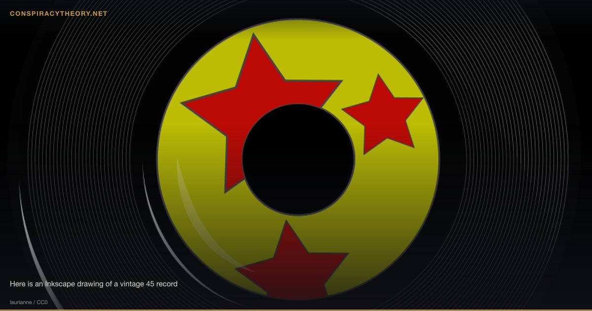 Kanye West's 'Breakdown' Was a Cover-Up (2016) — Here is an Inkscape drawing of a vintage 45 record