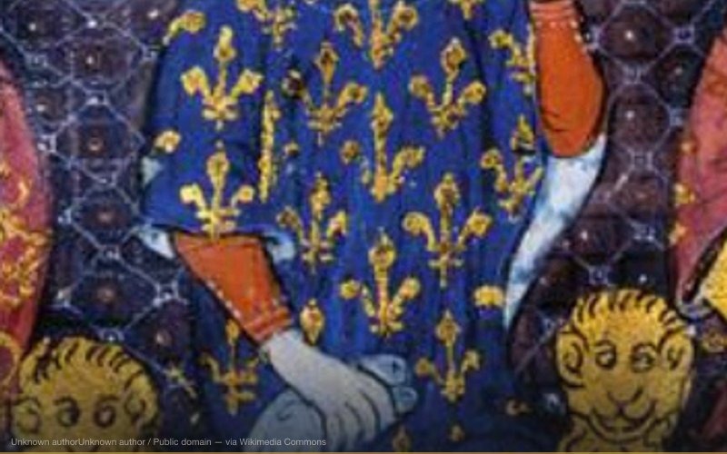 Миниатюра "Филипп IV с семьёй". Raymond de Béziers, ca. 1313, Paris, Bibliothèque nationale de France, MS lat. 8504 — related to Knights Templar Origin of Freemasonry