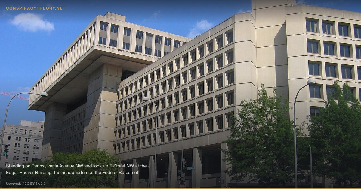 The Lavender Scare — Government Purge of LGBTQ People (1950) — Standing on Pennsylvania Avenue NW and look up F Street NW at the J. Edgar Hoover Building, the headquarters of the Federal Bureau of Investigation in Washington, D.C., in the United States.