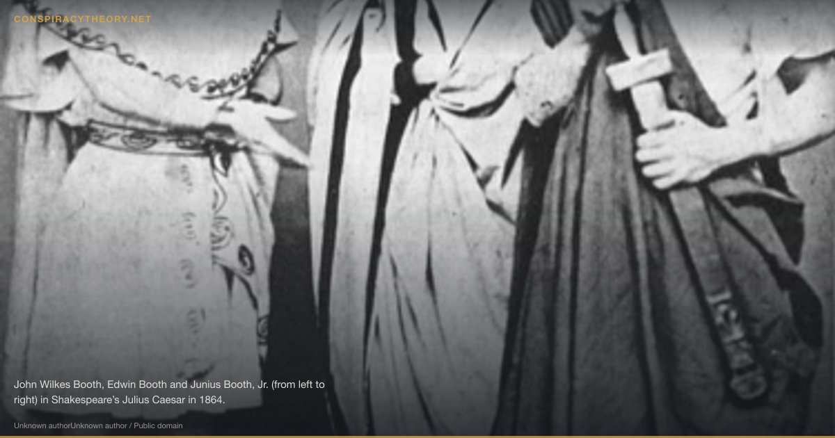 Lincoln Assassination: Wider Conspiracy — John Wilkes Booth, Edwin Booth and Junius Booth, Jr. (from left to right) in Shakespeare’s Julius Caesar in 1864.