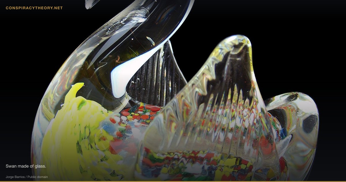 Secret Moon Bases (1960s) — Swan made of glass.