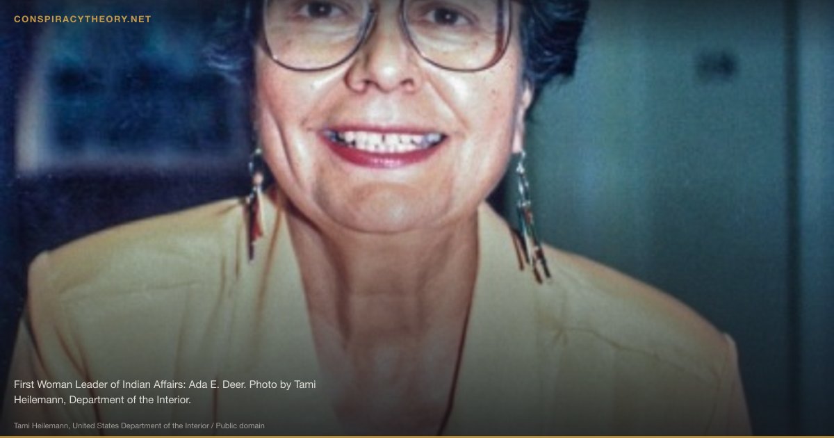 Native American Genocide — Historical Erasure (1492) — First Woman Leader of Indian Affairs: Ada E. Deer. Photo by Tami Heilemann, Department of the Interior.