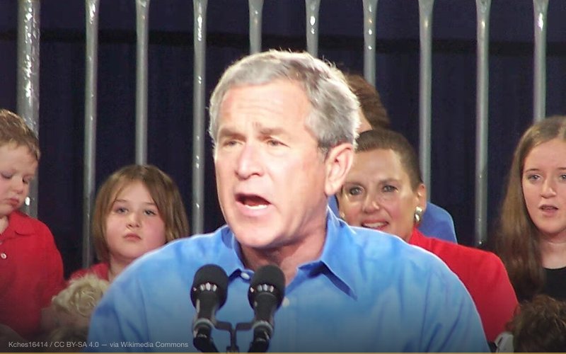 George W. Bush re-election campaign stop in Grand Rapids, Michigan. — related to NSA Warrantless Wiretapping — Pre-Snowden Surveillance