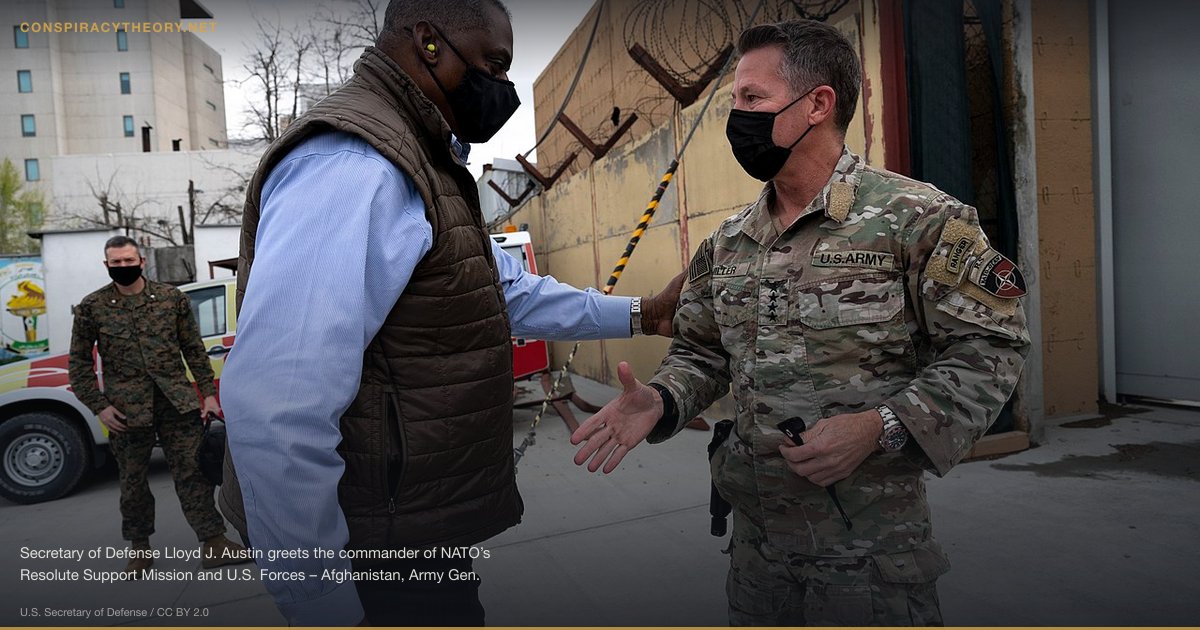 Operation Gladio — NATO Stay-Behind Networks in Europe (1956) — Secretary of Defense Lloyd J. Austin greets the commander of NATO’s Resolute Support Mission and U.S. Forces – Afghanistan, Army Gen. Scott Miller, upon arrival at Resolute Support Headquarters in Kabul, Afghanistan, March 21, 2021. (DoD photo by Lisa Ferdinando)