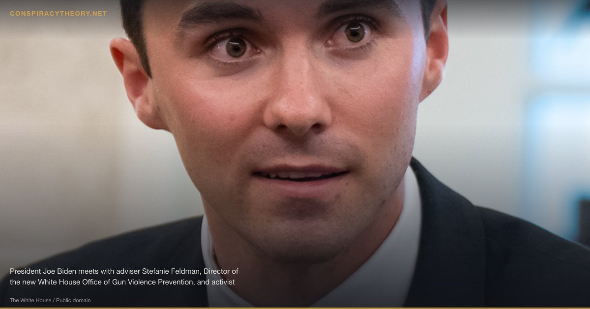Parkland School Shooting Conspiracy Theories (2018) â President Joe Biden meets with adviser Stefanie Feldman, Director of the new White House Office of Gun Violence Prevention, and activist and Parkland school shooting survivor David Hogg, Friday, September 22, 2023, in the Oval Office. (Official White House Photo by Adam Schultz)