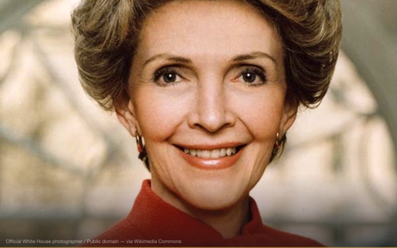 Official White House photograph of Nancy Reagan, wife to then-President of the United States Ronald Reagan. — related to Plunge Protection Team (PPT)