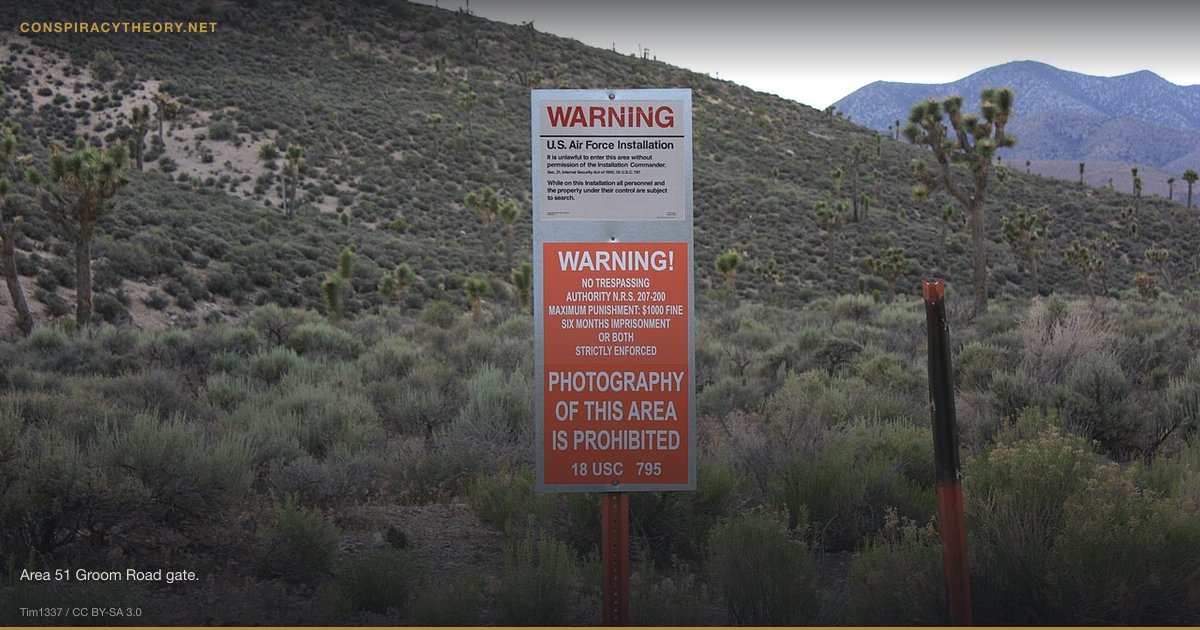 Hidden Portals & Dimensional Gateways (1943) — Area 51 Groom Road gate.
