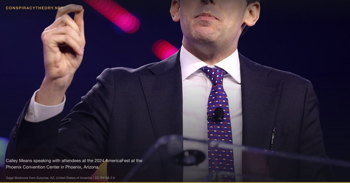 RFK Jr. and the MAHA Health Conspiracy (2023) — Calley Means speaking with attendees at the 2024 AmericaFest at the Phoenix Convention Center in Phoenix, Arizona.