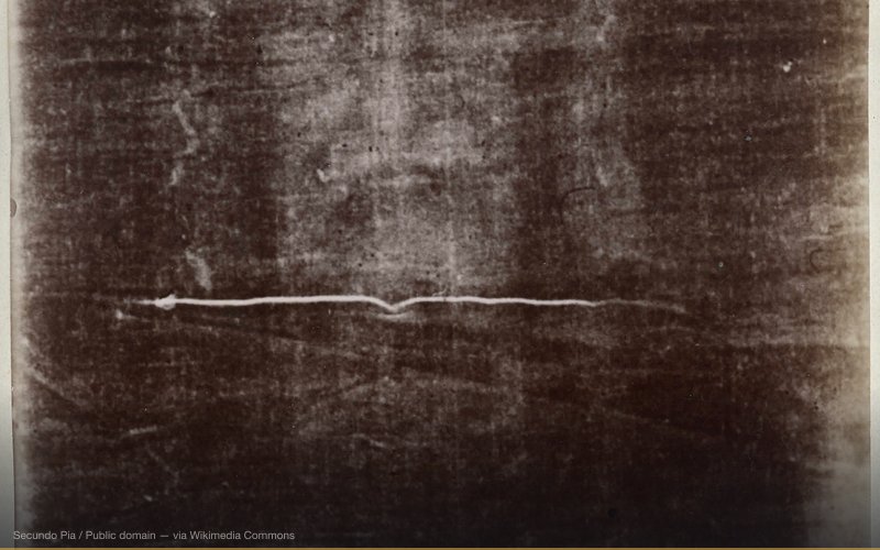 The photo was part of the exhibition: — related to Shroud of Turin — Authentic Burial Cloth of Jesus