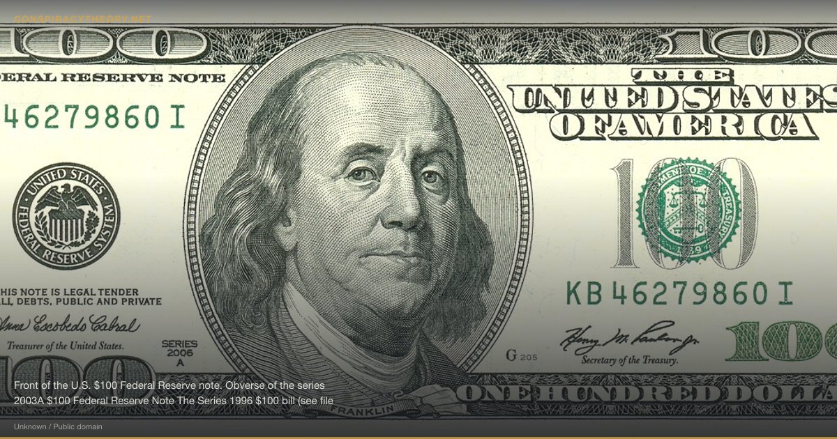 Hunt Brothers Silver Corner / Market Manipulation (1980) — Front of the U.S. $100 Federal Reserve note. Obverse of the series 2003A $100 Federal Reserve Note The Series 1996 $100 bill (see file history) was the first to undergo design changes.
