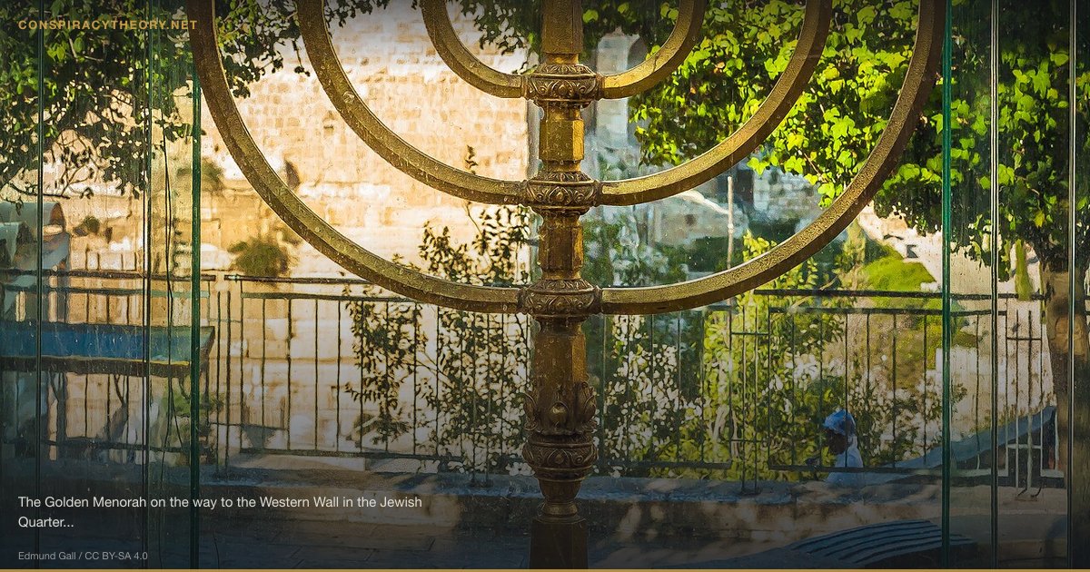 Red Heifer Sacrifice — Third Temple Apocalypse Trigger (2022) — The Golden Menorah on the way to the Western Wall in the Jewish Quarter...