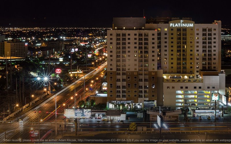East Flamingo Road and Koval Lane intersection, near Platinum hotel, Las Vegas, Nevada, USA. — related to Tupac Lives in Cuba