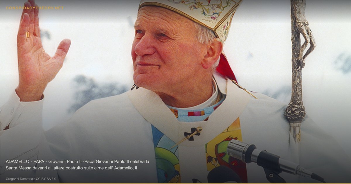 Vatican Systemic Cover-Up of Child Abuse (1950) — ADAMELLO - PAPA - Giovanni Paolo II -Papa Giovanni Paolo II celebra la Santa Messa davanti all'altare costruito sulle cime dell' Adamello, il 16 luglio 1988