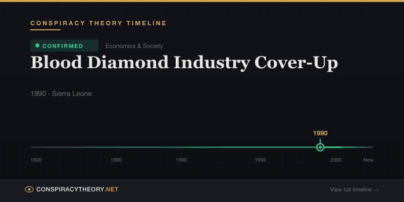 Blood Diamond Industry Cover-Up — Conspiracy Theory Timeline 1990, Sierra Leone
