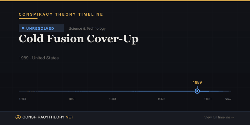 Cold Fusion Cover-Up — Conspiracy Theory Timeline 1989, United States