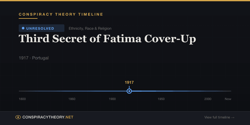 Third Secret of Fatima Cover-Up — Conspiracy Theory Timeline 1917, Portugal