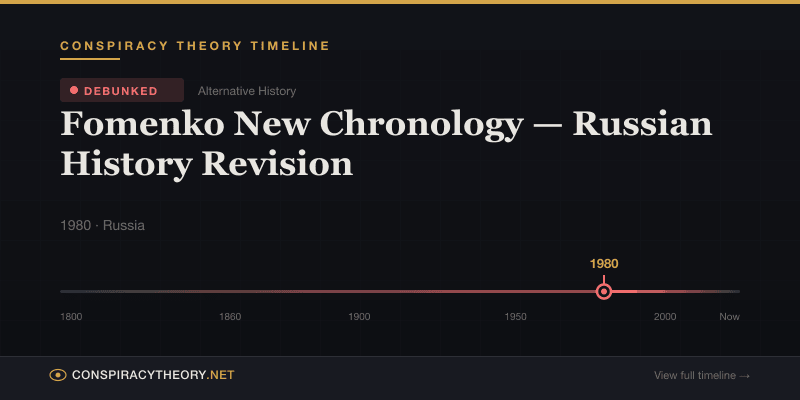 Fomenko New Chronology — Russian History Revision — Conspiracy Theory Timeline 1980, Russia