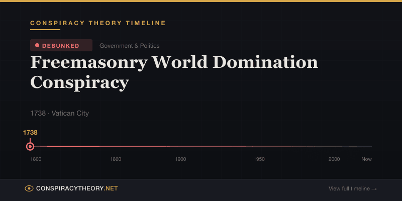 Freemasonry World Domination Conspiracy — Conspiracy Theory Timeline 1738, Vatican City