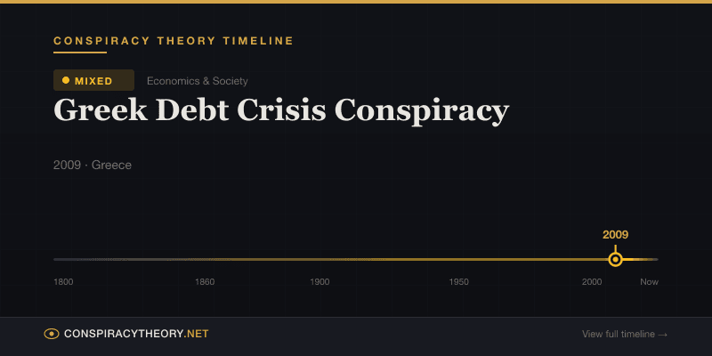 Greek Debt Crisis Conspiracy — Conspiracy Theory Timeline 2009, Greece