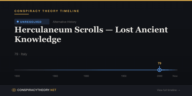 Herculaneum Scrolls — Lost Ancient Knowledge — Conspiracy Theory Timeline 79, Italy