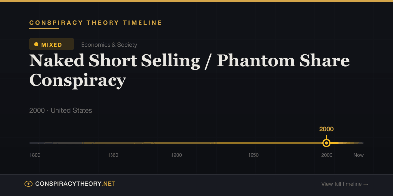 Naked Short Selling / Phantom Share Conspiracy — Conspiracy Theory Timeline 2000, United States