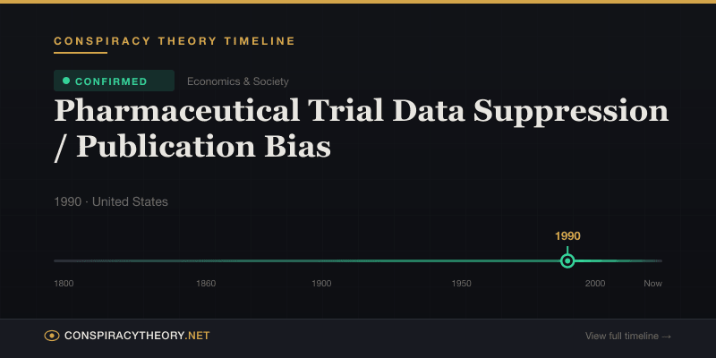 Pharmaceutical Trial Data Suppression / Publication Bias — Conspiracy Theory Timeline 1990, United States