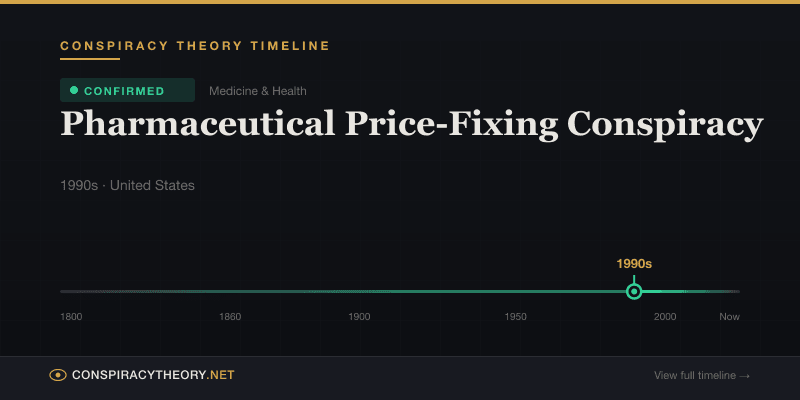 Pharmaceutical Price-Fixing Conspiracy — Conspiracy Theory Timeline 1990s, United States