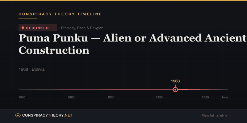Puma Punku — Alien or Advanced Ancient Construction — Conspiracy Theory Timeline 1968, Bolivia