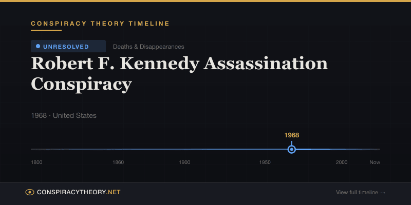 Robert F. Kennedy Assassination Conspiracy — Conspiracy Theory Timeline 1968, United States