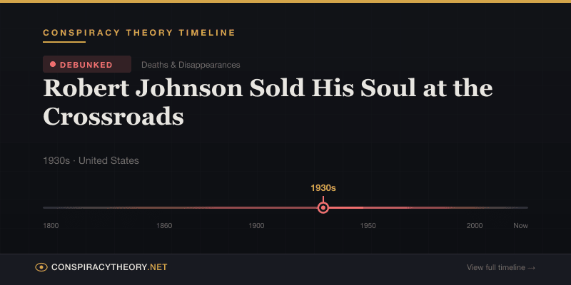 Robert Johnson Sold His Soul at the Crossroads — Conspiracy Theory Timeline 1930s, United States