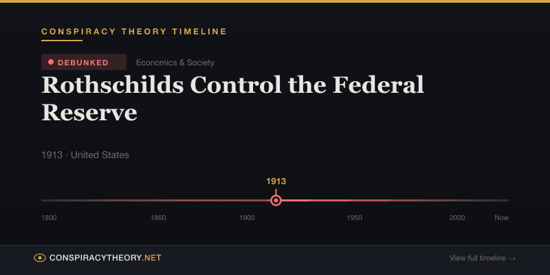 Rothschilds Control the Federal Reserve — Conspiracy Theory Timeline 1913, United States