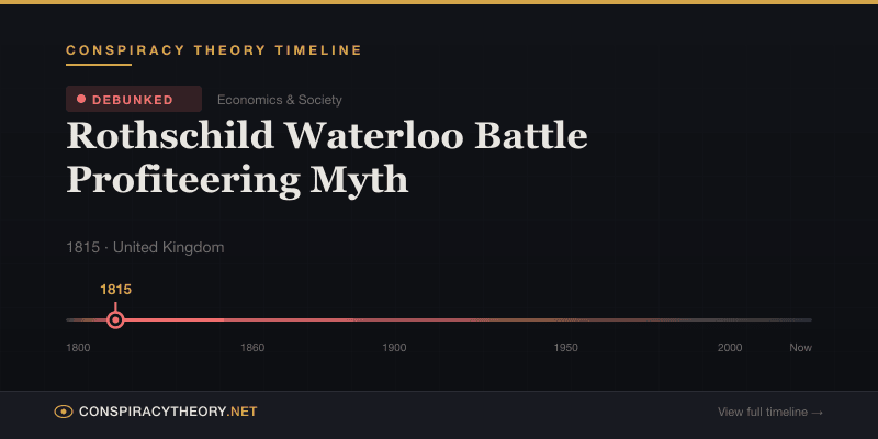 Rothschild Waterloo Battle Profiteering Myth — Conspiracy Theory Timeline 1815, United Kingdom