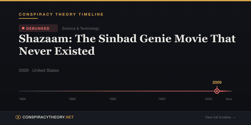 Shazaam: The Sinbad Genie Movie That Never Existed — Conspiracy Theory Timeline 2009, United States