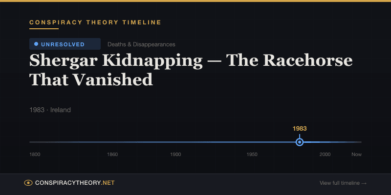 Shergar Kidnapping — The Racehorse That Vanished — Conspiracy Theory Timeline 1983, Ireland