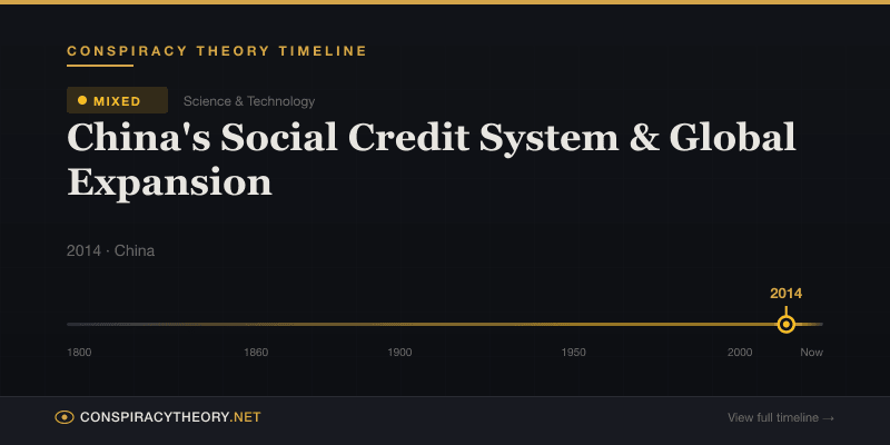 China's Social Credit System & Global Expansion — Conspiracy Theory Timeline 2014, China