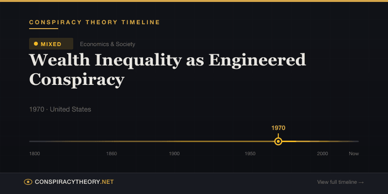 Wealth Inequality as Engineered Conspiracy — Conspiracy Theory Timeline 1970, United States