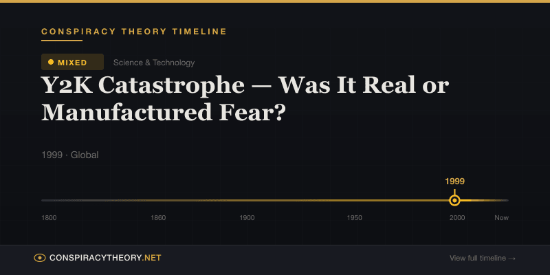 Y2K Catastrophe — Was It Real or Manufactured Fear? — Conspiracy Theory Timeline 1999, Global